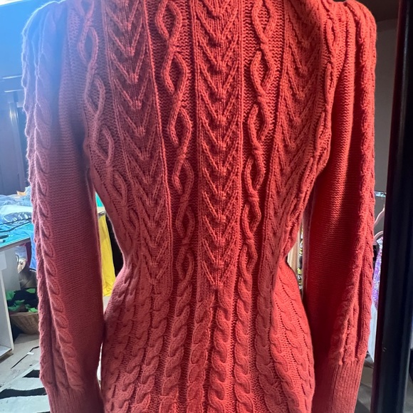 EVA MENDES 2pc Sweater set beautiful fall burnt orange color - Picture 2 of 11